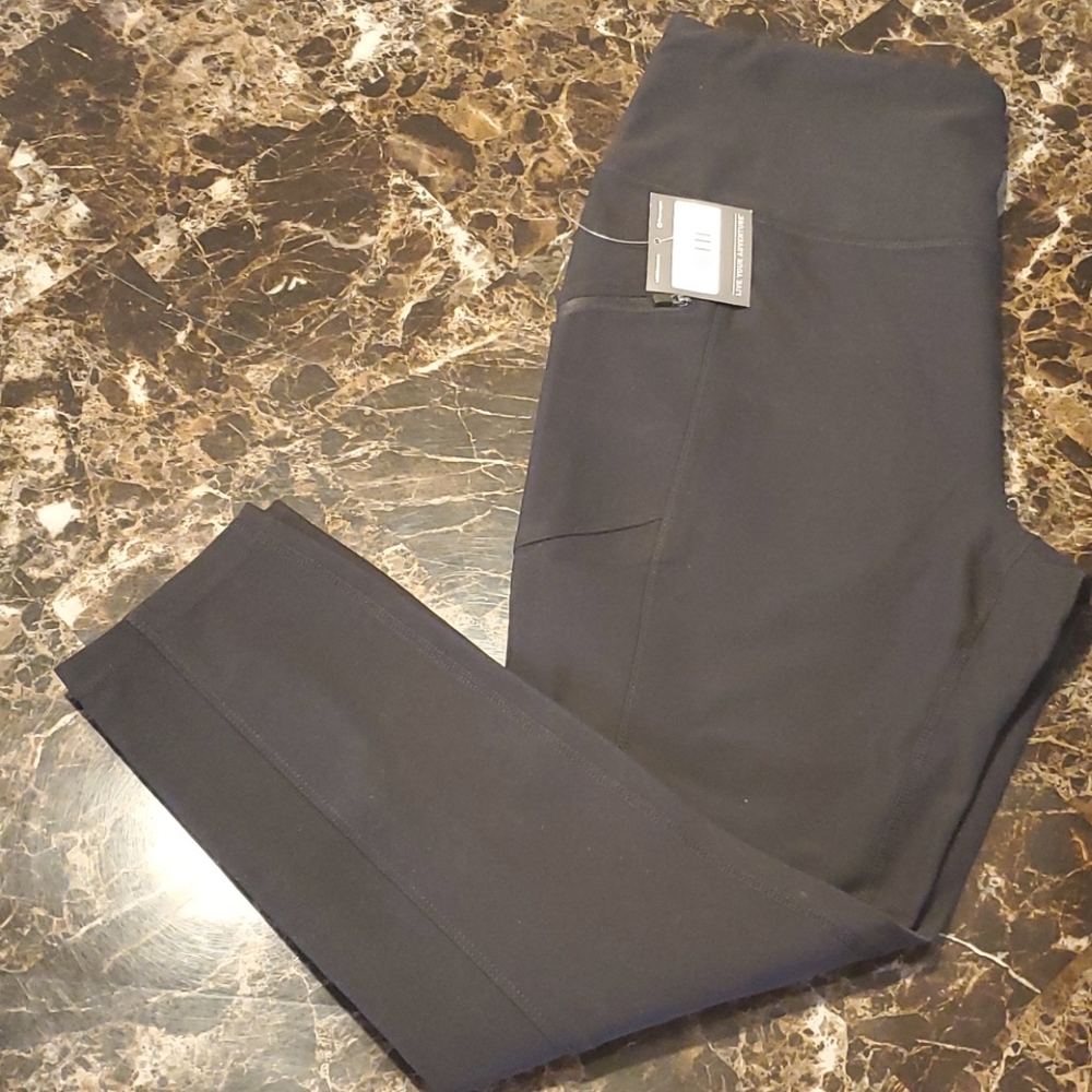 Eddie Bauer high rise black trail tights